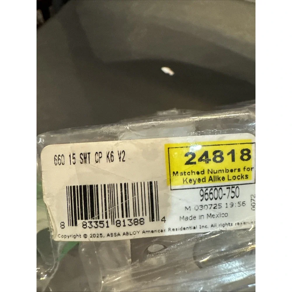 Kwikset Security Single-Cylinder Deadbolt Satin Nickel 660 15 SMT‎ CP K6 V2